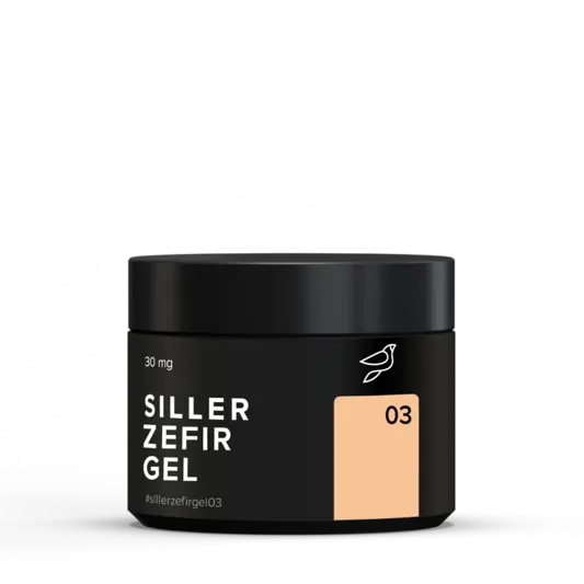 Гель кольоровий для нарощування нігтів, 15 мл №003 М’який помаранчевий ZEFIR Gel SILLER Professional 